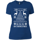 Oh Chemistry Tree Ugly Christmas Sweater - Ladies' Boyfriend T-Shirt
