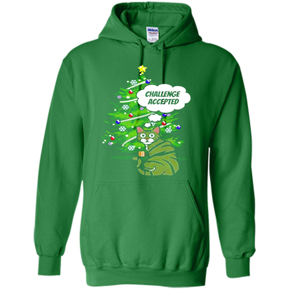 Christmas Tree Cat Long Sleeve Christmas Shirt for Cat Lover - Hoodie