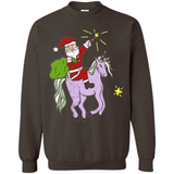 Distressed Retro Santa Riding Unicorn - Sweatshirt