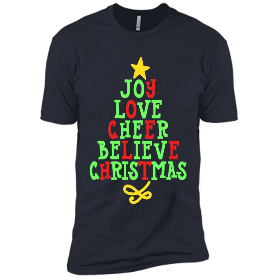 Joy Love Cheer Believe Christmas Tree