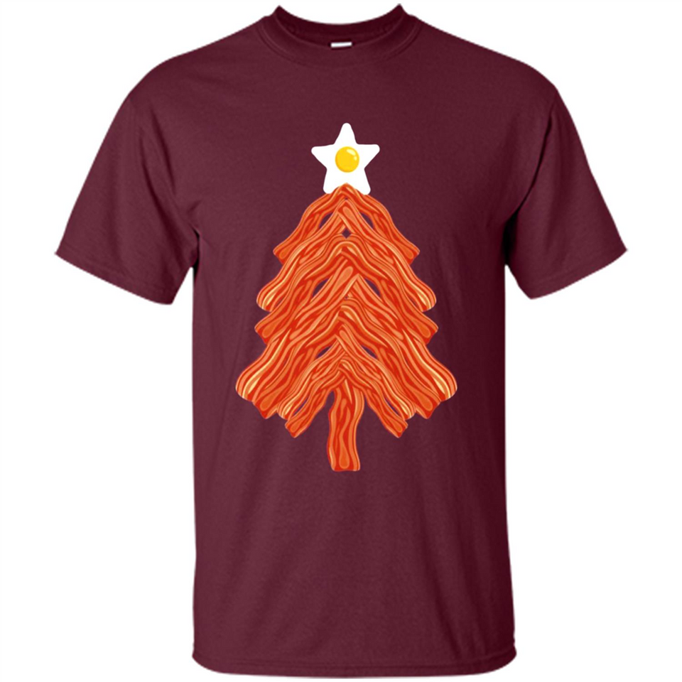 Bacon & Eggs Over Easy Fried Food Breakfast Xmas Tree Foodie - Shirt