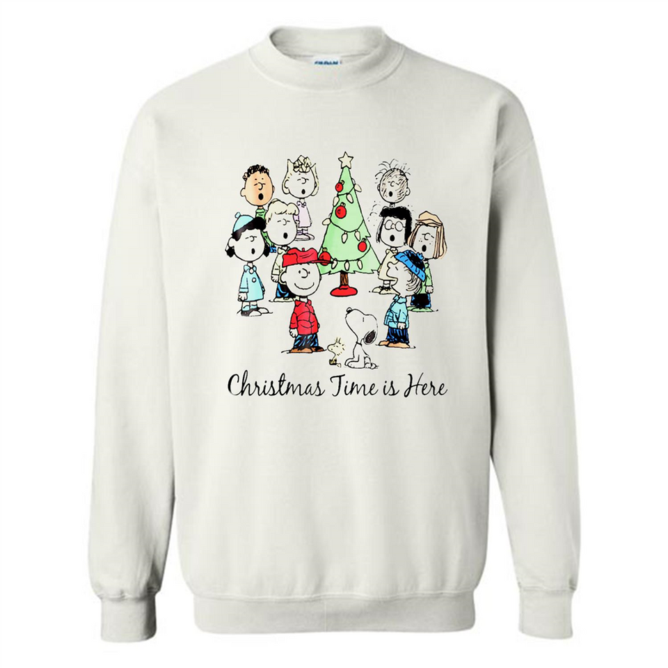 Snoopy Christmas Time Is Here Sporty T-Shirt - Sweatshirt