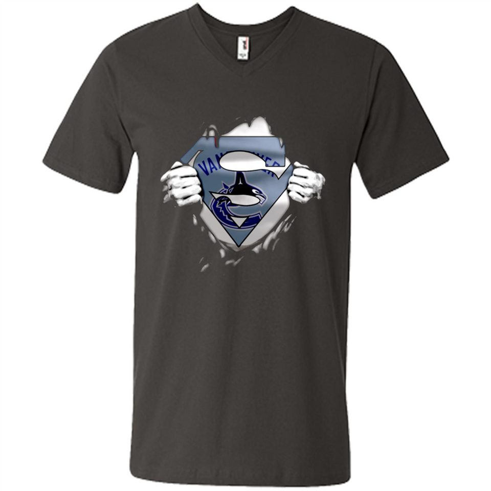 Vancouver Canucks And Superman Fans - Men's V-Neck