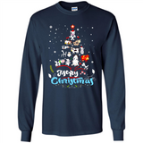 Christmas Ugly Sweater Animal Tree Pine Merry Christmas - Long Sleeve T-Shirt