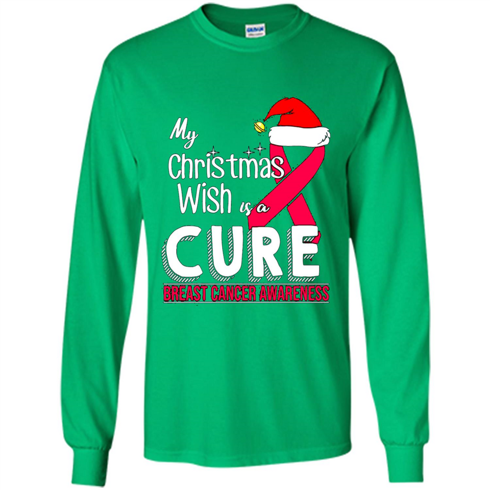 My Christmas Wish Is A Cure Breast Cancer Awareness sweater PINGPONG