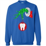 Christmas Nurse Grinch hand holding clinic dental ornament - Sweatshirt