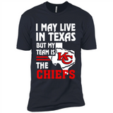 I May Live In Texas But My Team Is The Chiefs - Premium Short Sleeve T-Shirt