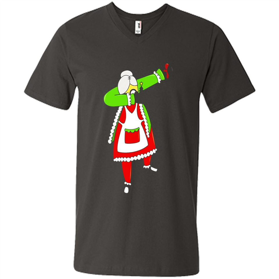 Funny Dabbing Mrs. Santa Claus Christmas Dab - Men's V-Neck