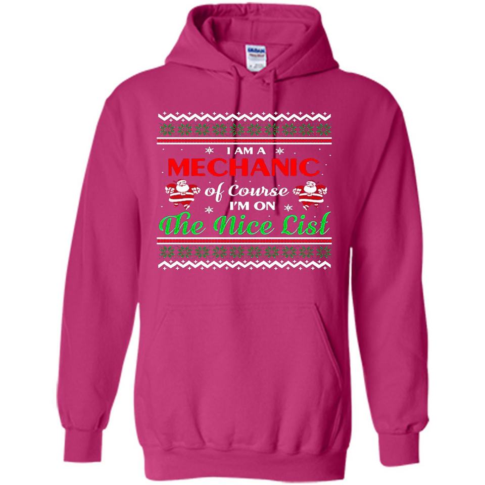 Funny Ugly Christmas T-Shirt Gift for Mechanic - Hoodie