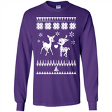 Rudolph and Clarice Ugly Christmas Sweater - Long Sleeve T-Shirt
