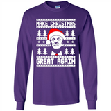 Fabulous Make Christmas Great Again Trump Ugly Christmas - Long Sleeve T-Shirt