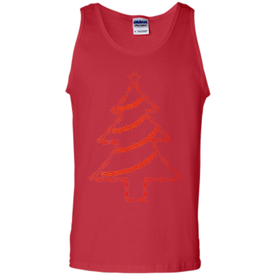 Tuba Text Christmas Tree Musical Instrument Holiday Shirt